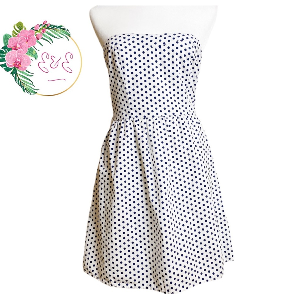 PAPAYA white Polka Dot Dress Size Small